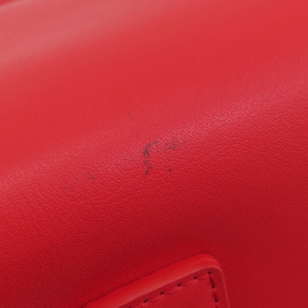 Paul Smith Boston Duffel bag leather Red logo 2WAY Women Used Authentic