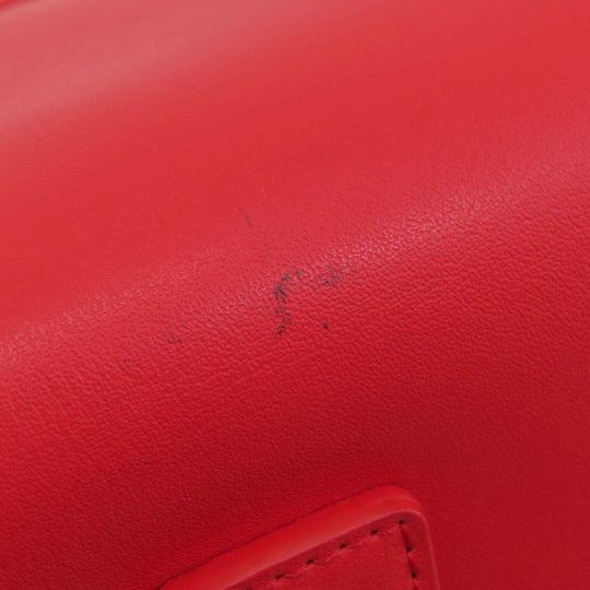 Paul Smith Boston Duffel bag leather Red logo 2WAY Women Used Authentic