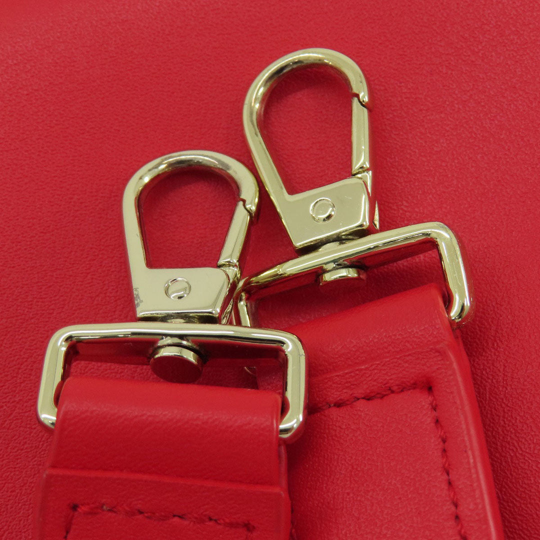 Paul Smith Boston Duffel bag leather Red logo 2WAY Women Used Authentic