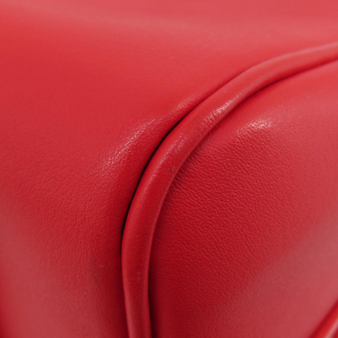 Paul Smith Boston Duffel bag leather Red logo 2WAY Women Used Authentic