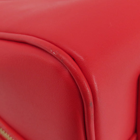 Paul Smith Boston Duffel bag leather Red logo 2WAY Women Used Authentic