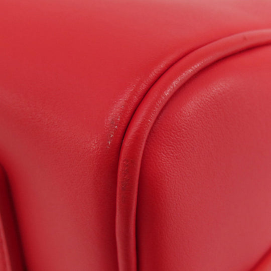 Paul Smith Boston Duffel bag leather Red logo 2WAY Women Used Authentic