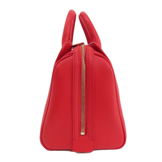 Paul Smith Boston Duffel bag leather Red logo 2WAY Women Used Authentic