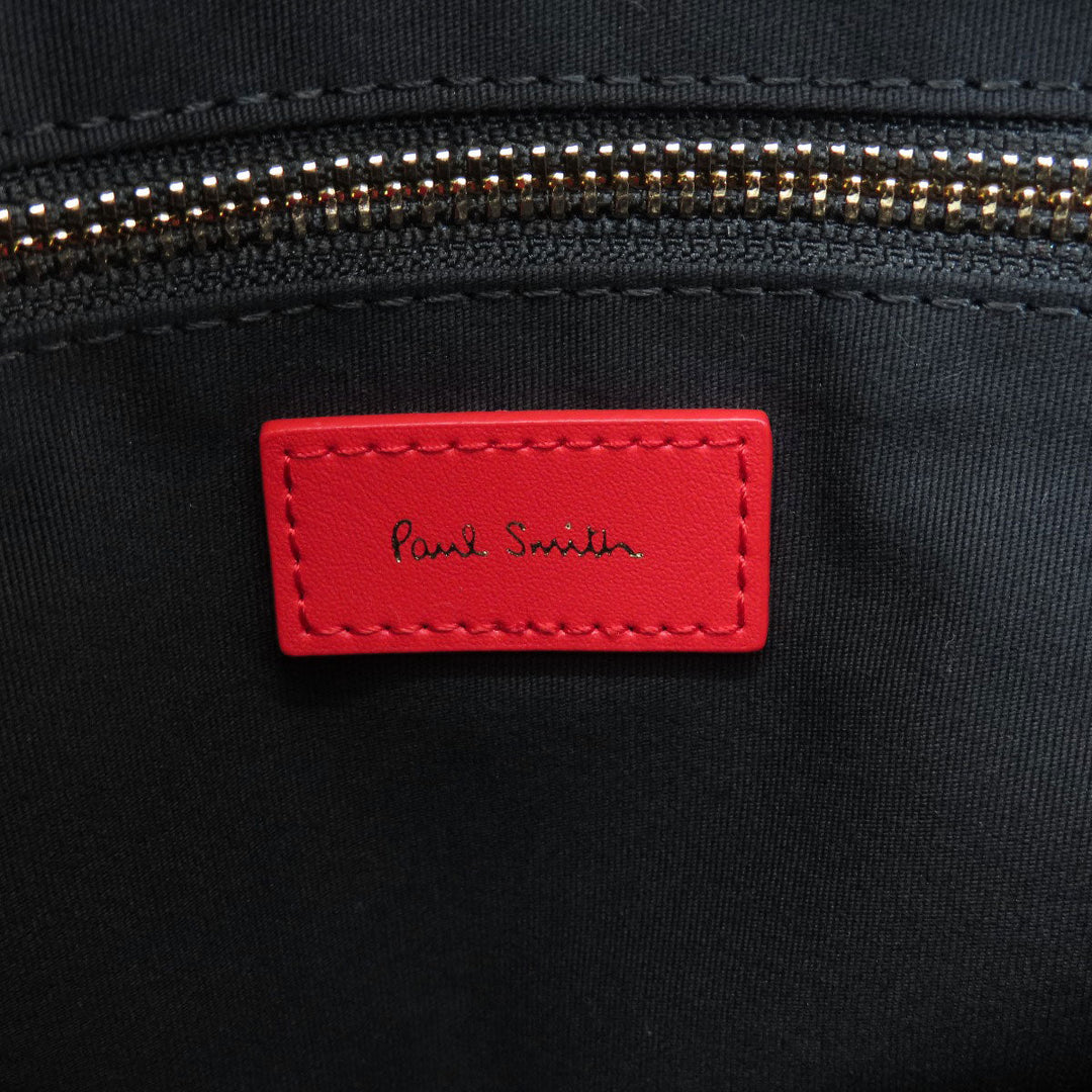 Paul Smith Boston Duffel bag leather Red logo 2WAY Women Used Authentic