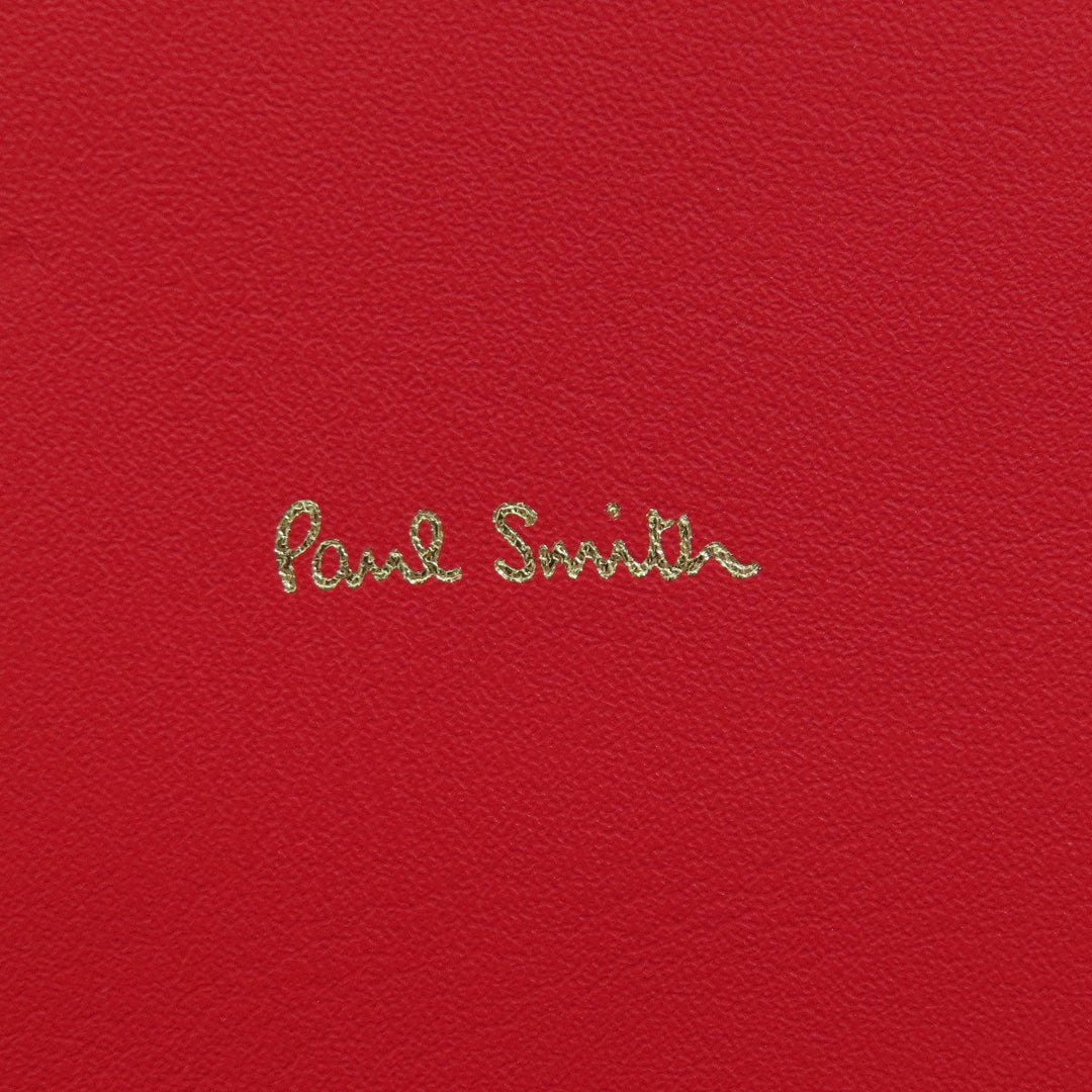 Paul Smith Boston Duffel bag leather Red logo 2WAY Women Used Authentic