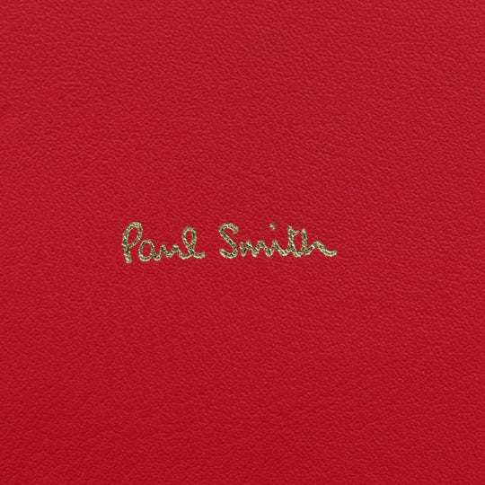 Paul Smith Boston Duffel bag leather Red logo 2WAY Women Used Authentic