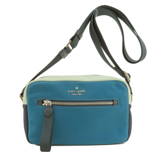 Kate Spade Tote Bag Nylon blue logo Women Used Authentic