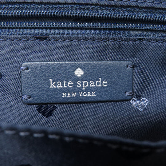 Kate Spade Tote Bag Nylon blue logo Women Used Authentic