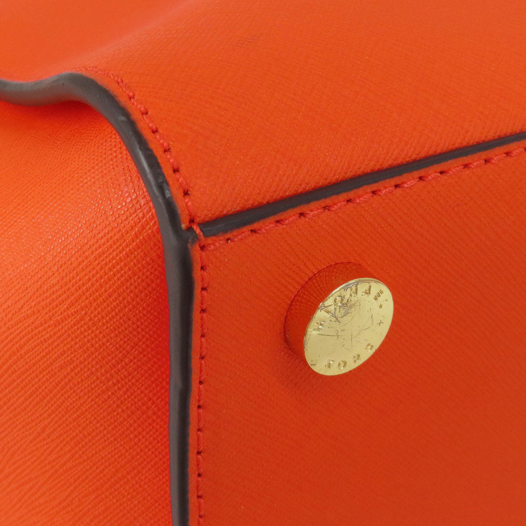 MICHAEL KORS Handbag PVC Orange 2WAY Women Used Authentic