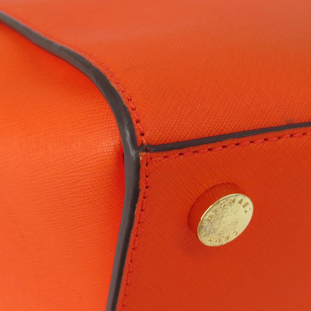 MICHAEL KORS Handbag PVC Orange 2WAY Women Used Authentic