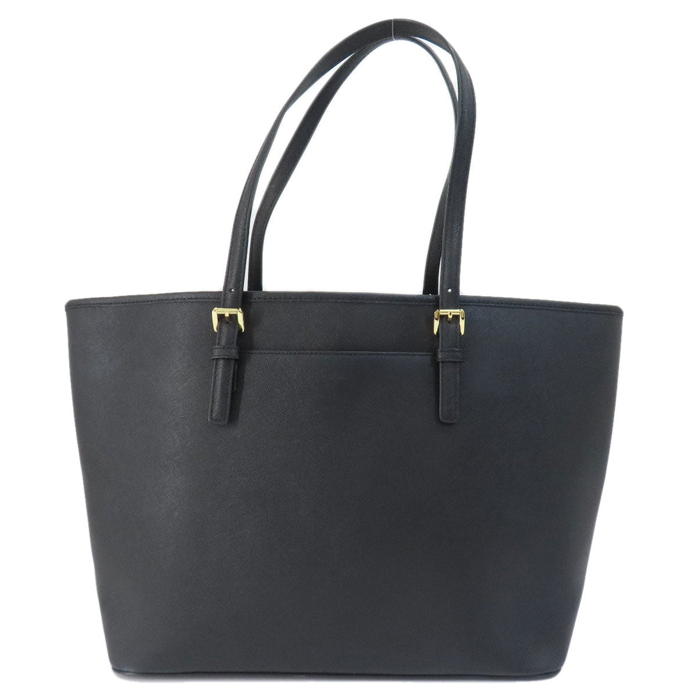MICHAEL KORS Tote Bag PVC black logo Women Used Authentic
