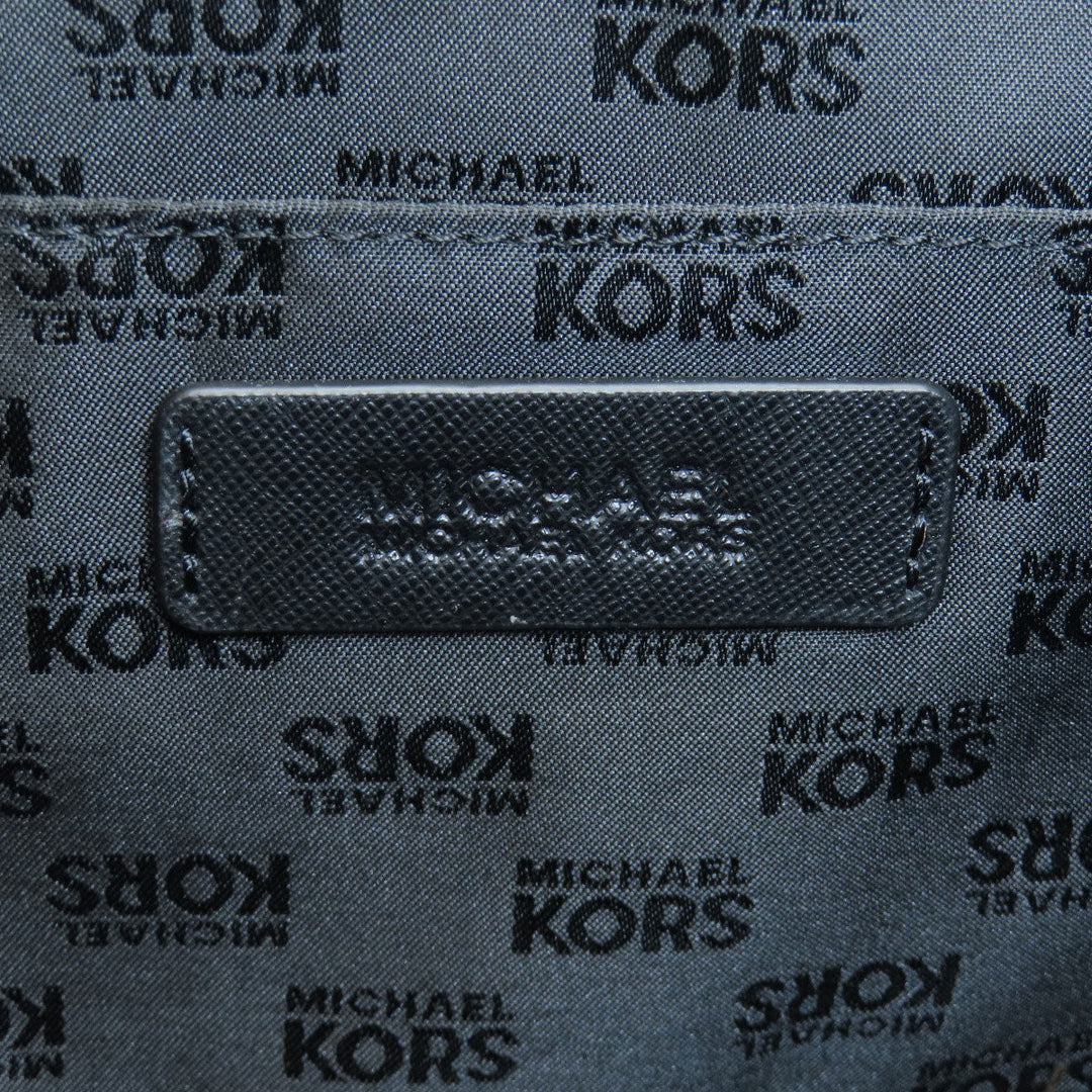 MICHAEL KORS Tote Bag PVC black logo Women Used Authentic