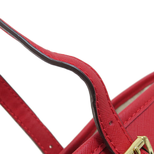 MICHAEL KORS Tote Bag PVC Red logo Women Used Authentic