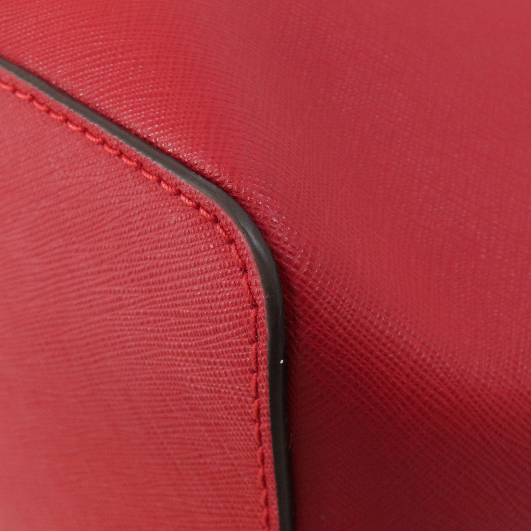 MICHAEL KORS Tote Bag PVC Red logo Women Used Authentic