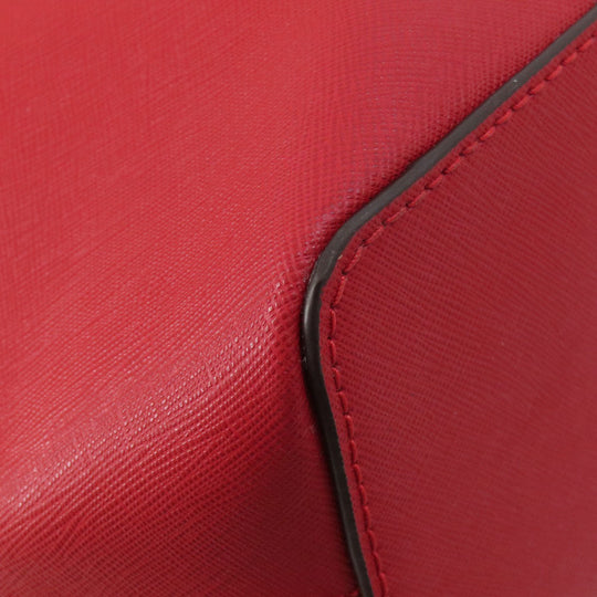 MICHAEL KORS Tote Bag PVC Red logo Women Used Authentic