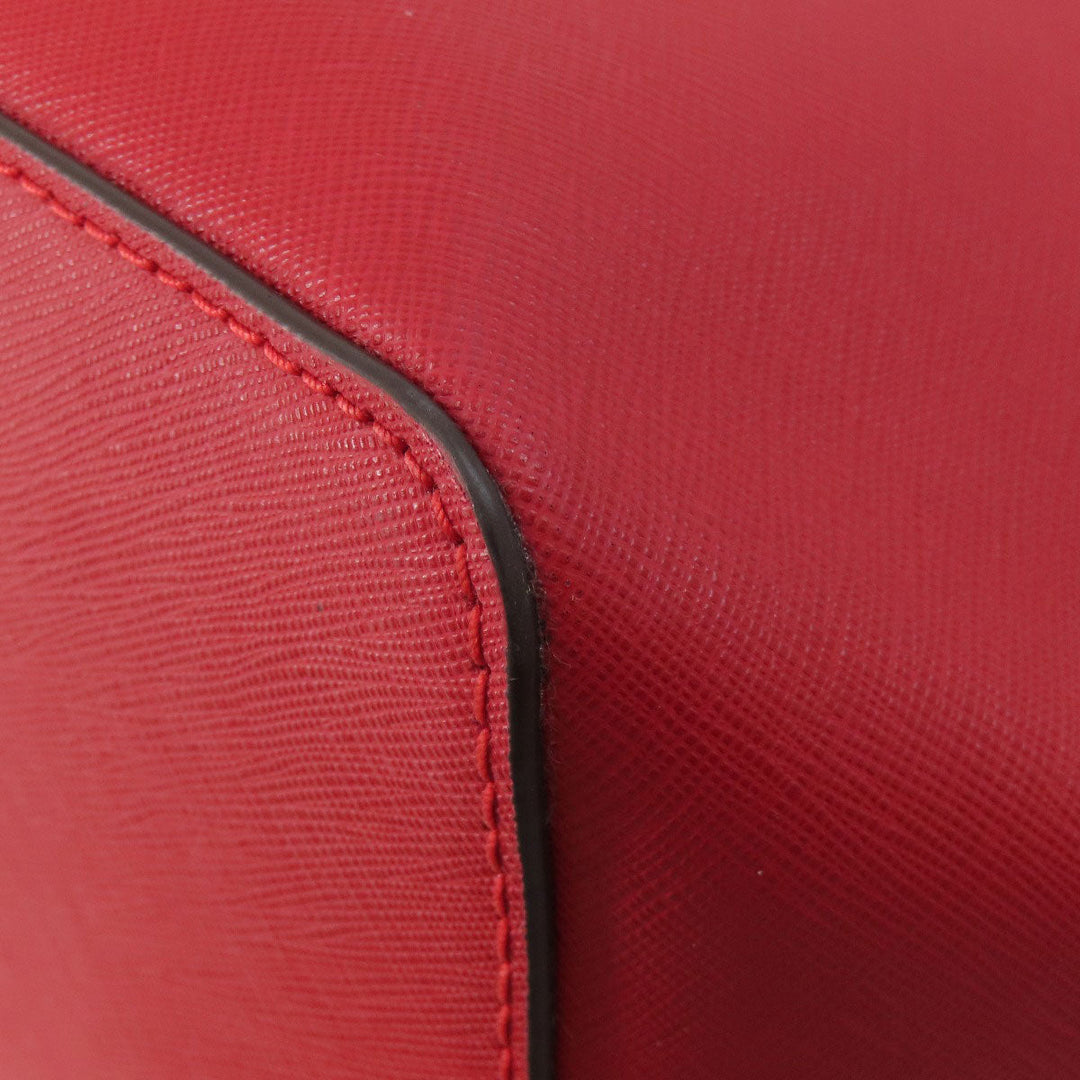 MICHAEL KORS Tote Bag PVC Red logo Women Used Authentic
