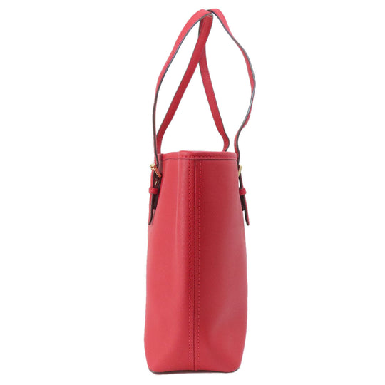 MICHAEL KORS Tote Bag PVC Red logo Women Used Authentic