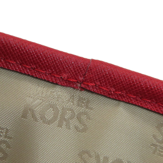 MICHAEL KORS Tote Bag PVC Red logo Women Used Authentic