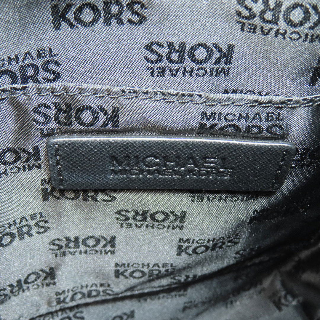 MICHAEL KORS Shoulder Bag PVC black logo Women Used Authentic