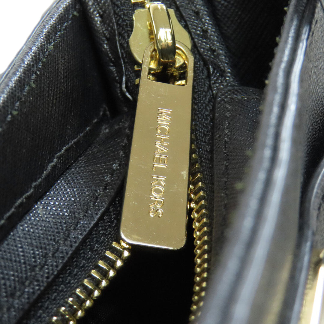 MICHAEL KORS Shoulder Bag PVC black logo Women Used Authentic
