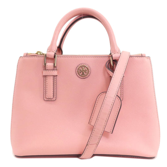 Tory Burch Handbag PVC pink logo 2WAY Women Used Authentic