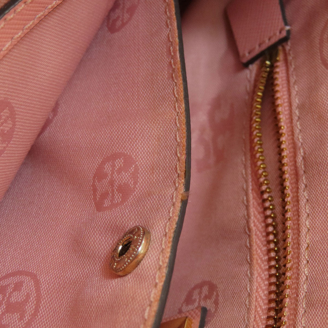 Tory Burch Handbag PVC pink logo 2WAY Women Used Authentic