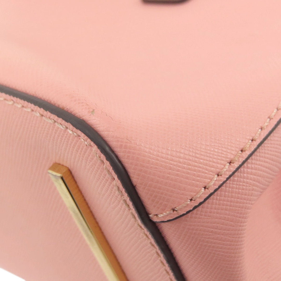 Tory Burch Handbag PVC pink logo 2WAY Women Used Authentic