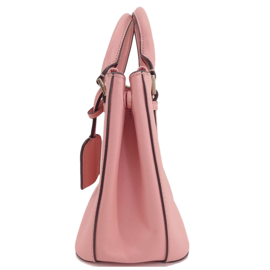 Tory Burch Handbag PVC pink logo 2WAY Women Used Authentic