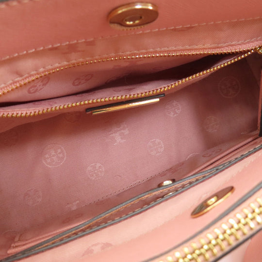Tory Burch Handbag PVC pink logo 2WAY Women Used Authentic