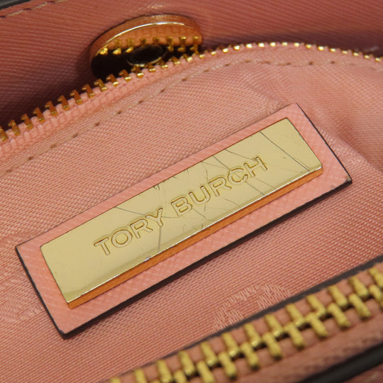 Tory Burch Handbag PVC pink logo 2WAY Women Used Authentic