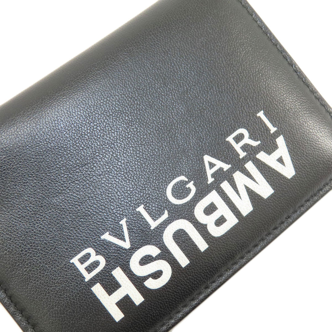BVLGARI Card Case leather black AMBUSH Women(Unisex) Used Authentic