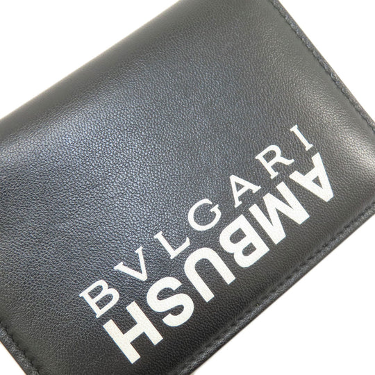 BVLGARI Card Case leather black AMBUSH Women(Unisex) Used Authentic
