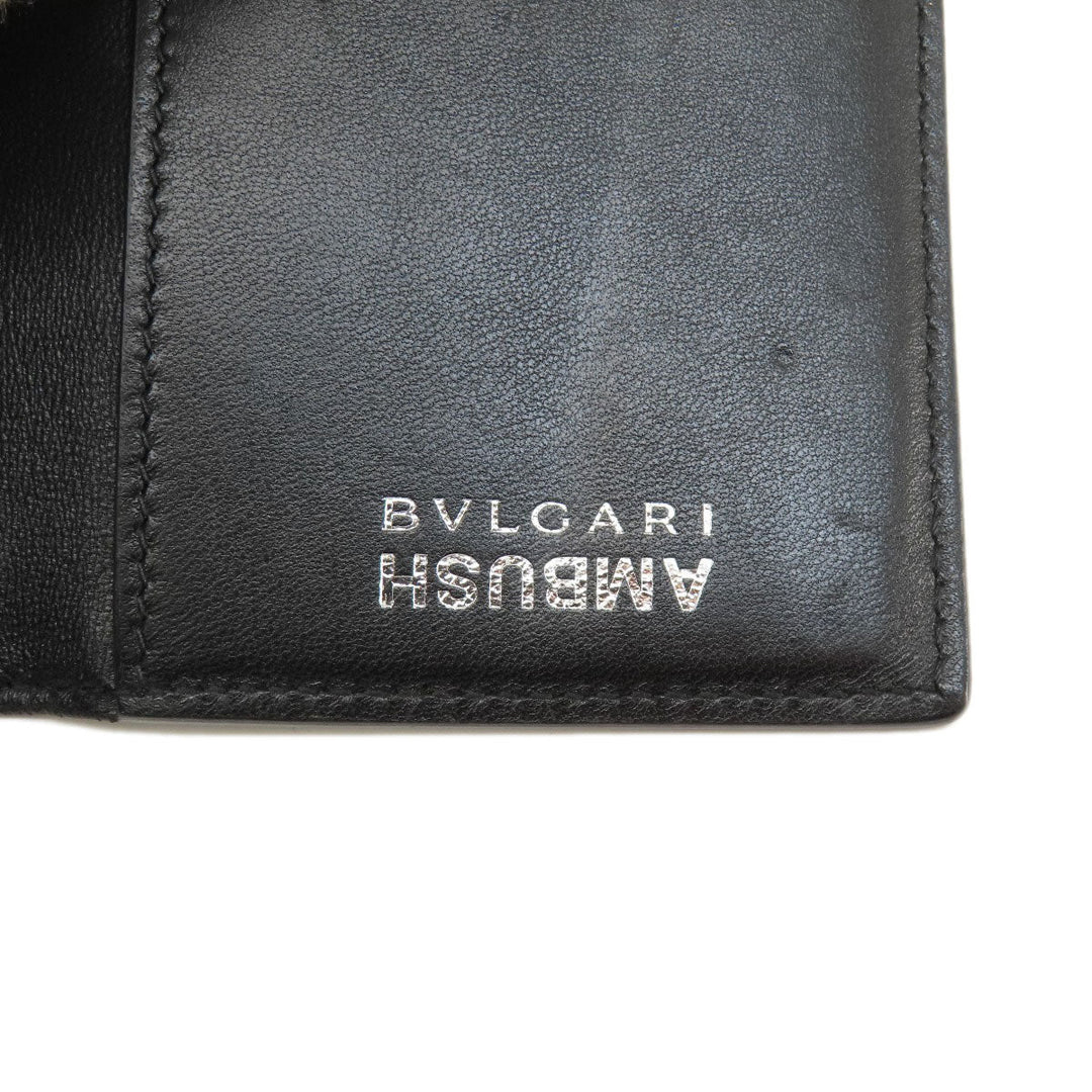 BVLGARI Card Case leather black AMBUSH Women(Unisex) Used Authentic