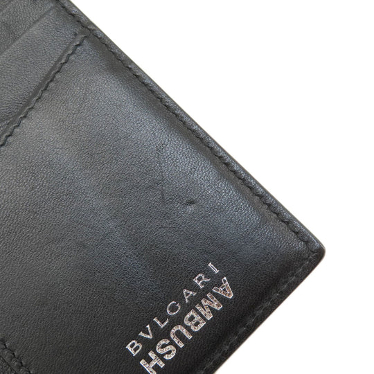 BVLGARI Card Case leather black AMBUSH Women(Unisex) Used Authentic