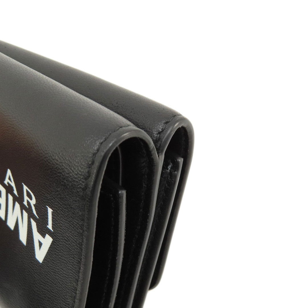 BVLGARI Bifold Wallet leather black AMBUSH mens Used Authentic