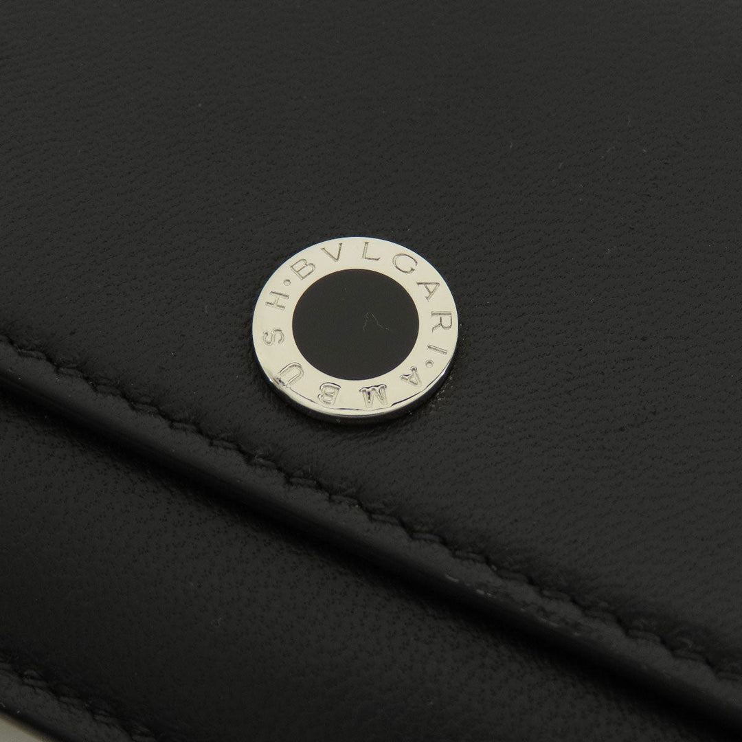 BVLGARI Bifold Wallet leather black AMBUSH mens Used Authentic
