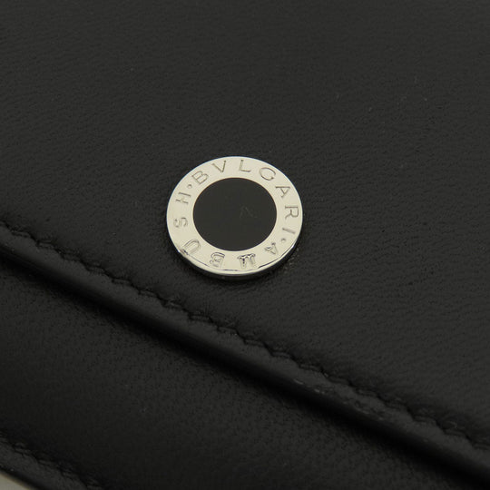 BVLGARI Bifold Wallet leather black AMBUSH mens Used Authentic