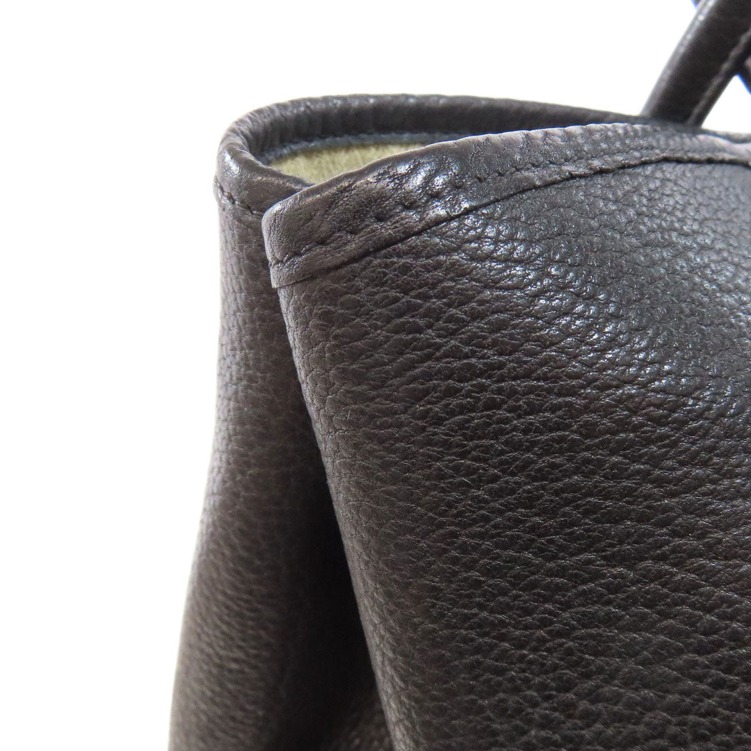 HERMES Tote Bag Togo black Garden Party PM SilverMetal Women Used Authentic