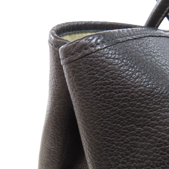 HERMES Tote Bag Togo black Garden Party PM SilverMetal Women Used Authentic