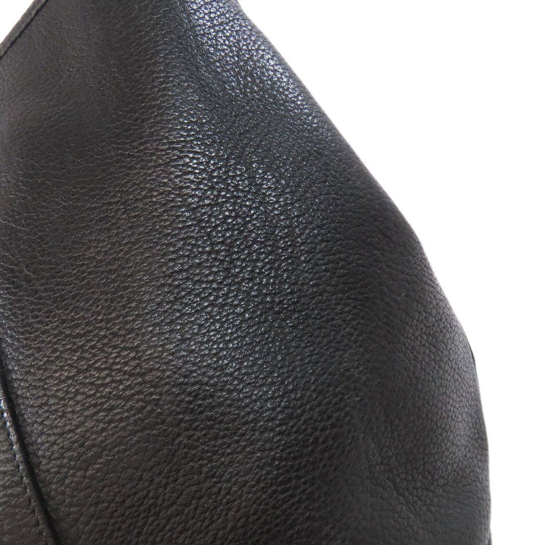 HERMES Tote Bag Togo black Garden Party PM SilverMetal Women Used Authentic