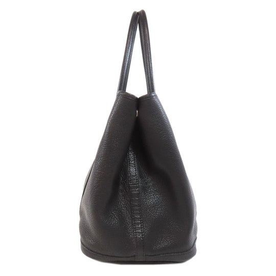 HERMES Tote Bag Togo black Garden Party PM SilverMetal Women Used Authentic