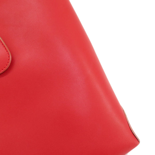 TOD’S Tote Bag leather Red Simple design
