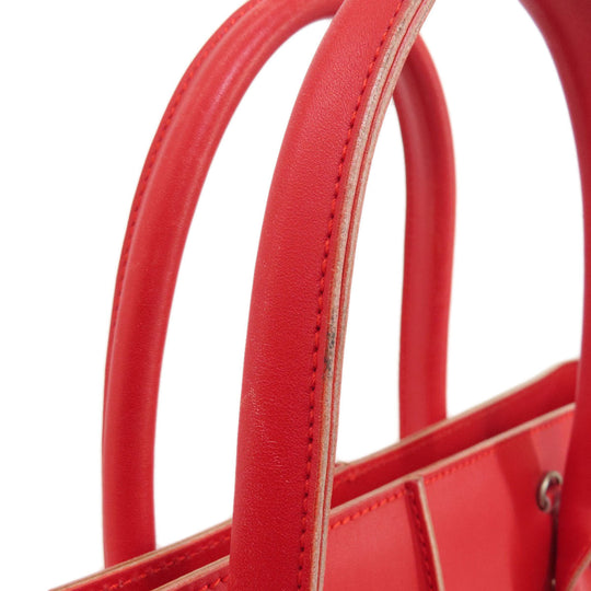 TOD’S Tote Bag leather Red Simple design