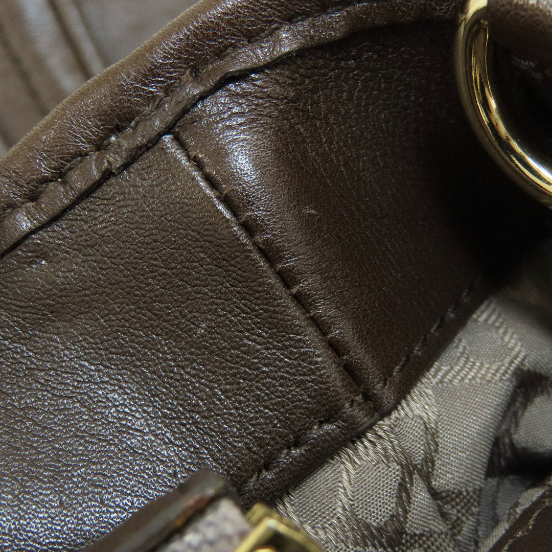 BALLY Tote Bag leather Brown 2WAY Women Used Authentic