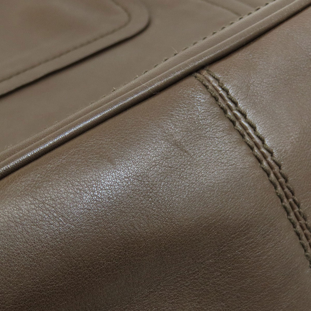 BALLY Tote Bag leather Brown 2WAY Women Used Authentic