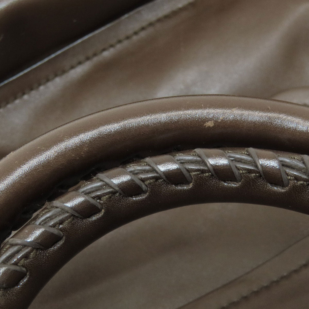 BALLY Tote Bag leather Brown 2WAY Women Used Authentic