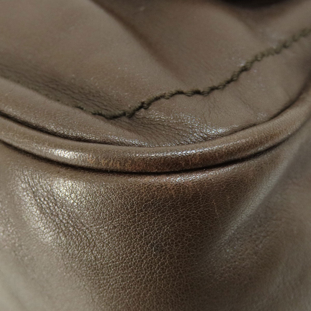 BALLY Tote Bag leather Brown 2WAY Women Used Authentic