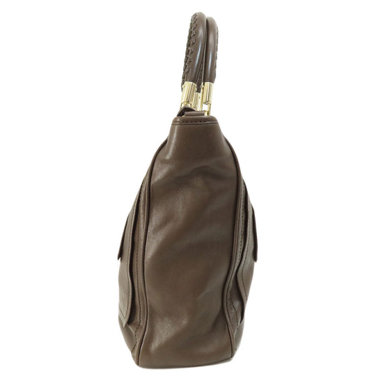 BALLY Tote Bag leather Brown 2WAY Women Used Authentic