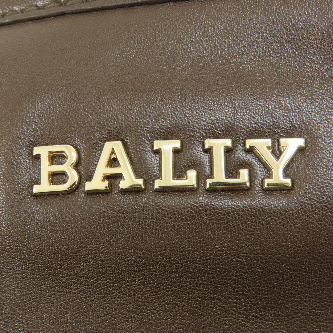 BALLY Tote Bag leather Brown 2WAY Women Used Authentic