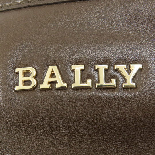 BALLY Tote Bag leather Brown 2WAY Women Used Authentic